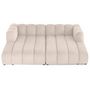 Voir la diapositive 4 : LISA DESIGN Debbie - canapé modulable droit 3 places avec double méridienne - assise profonde - en tissu texturé