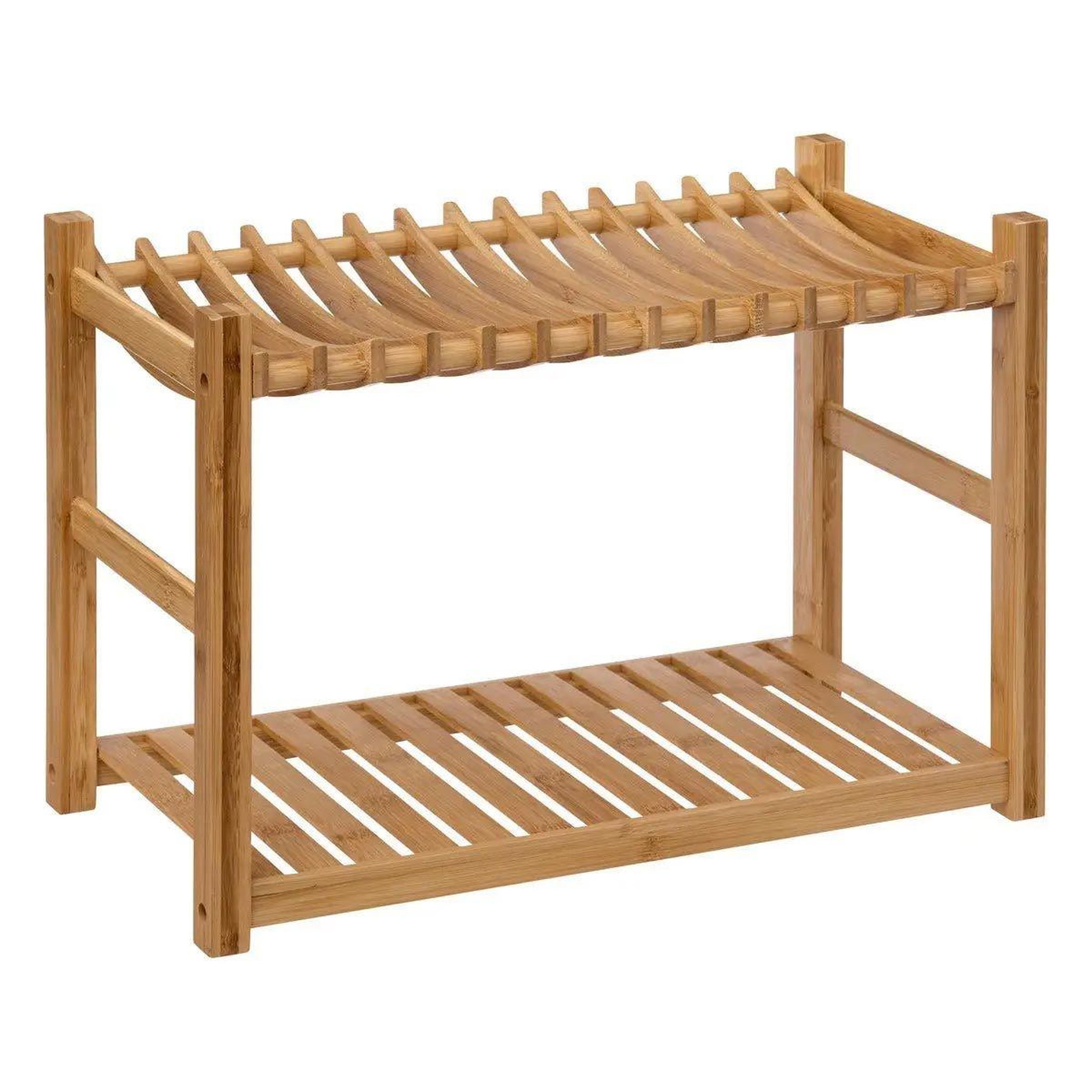 Voir la diapositive 2 : FIVE Égouttoir à vaisselle 2 niveaux  bambou  53cm naturel