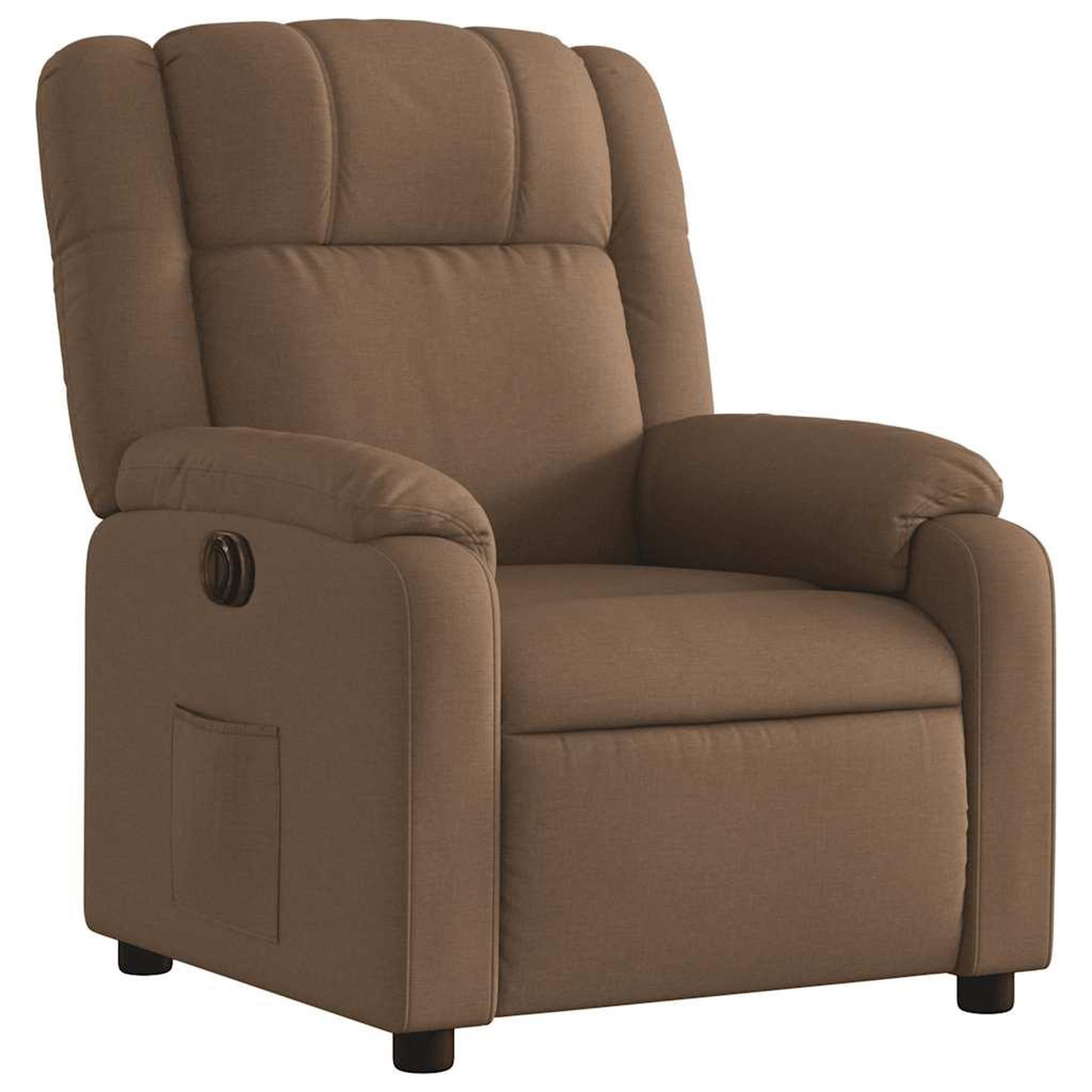 Voir la diapositive 3 : VIDAXL Fauteuil inclinable electrique Marron Tissu