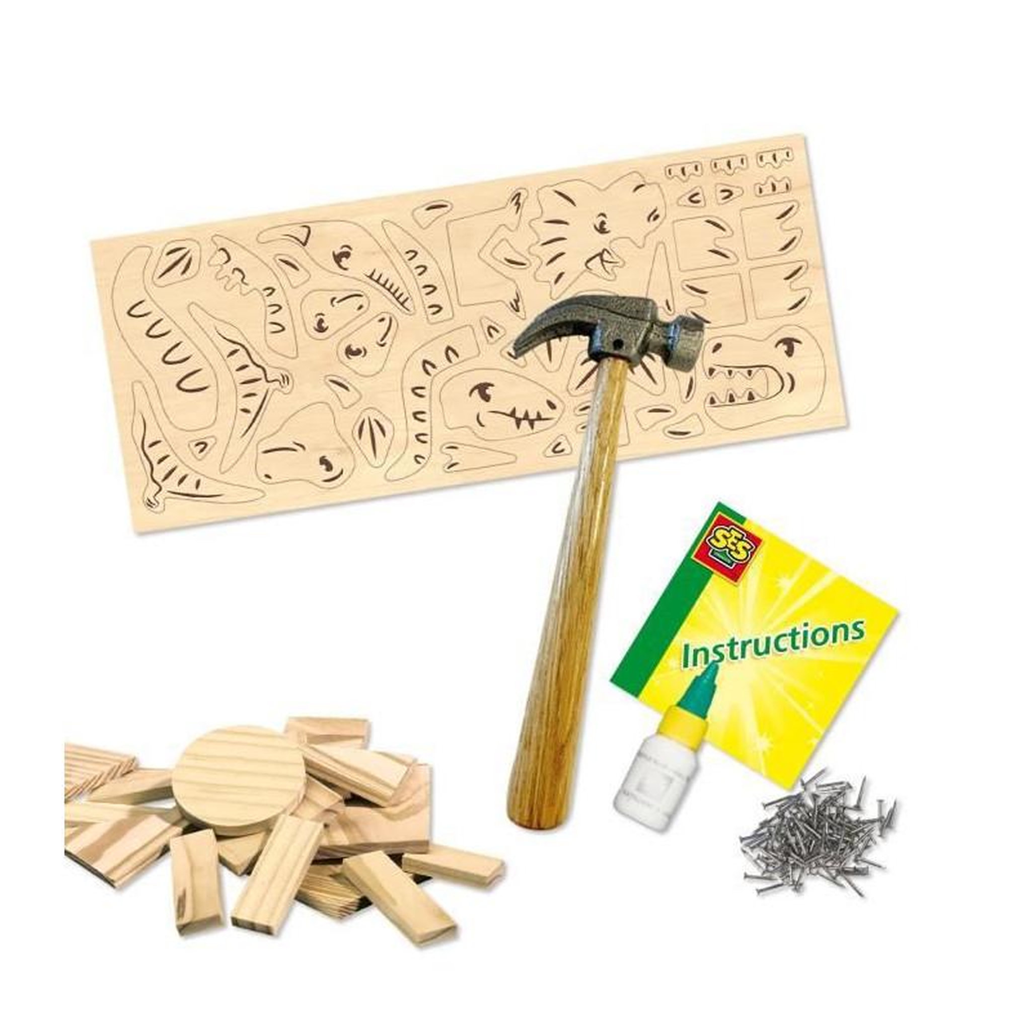 Voir la diapositive 3 : SES Creative Kit de menuiserie - Dinosaures