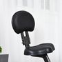 Voir la diapositive 6 : HOMCOM Vélo d'appartement pliable selle réglable dossier guidon ergonomique écran LCD multifonction bandes résistance acier gris noir