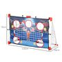 Voir la diapositive 3 : HOMCOM Cage de handball enfant 5 zones cibles - balle, pompe, piquets inclus - blanc rouge