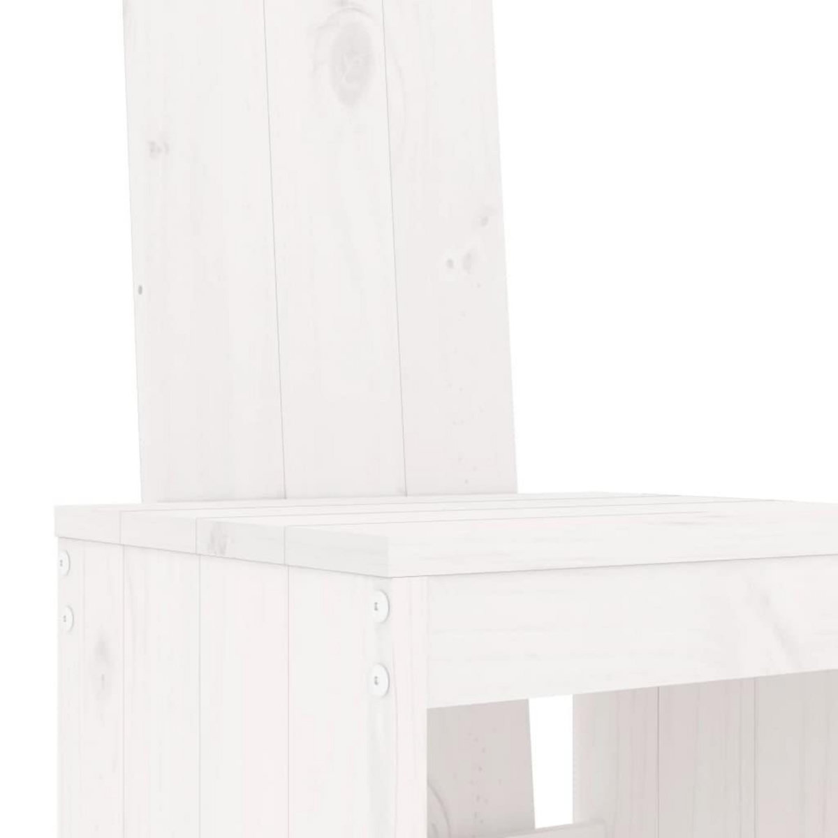 VIDAXL Ensemble de bar de jardin 9 pcs blanc bois de pin massif
