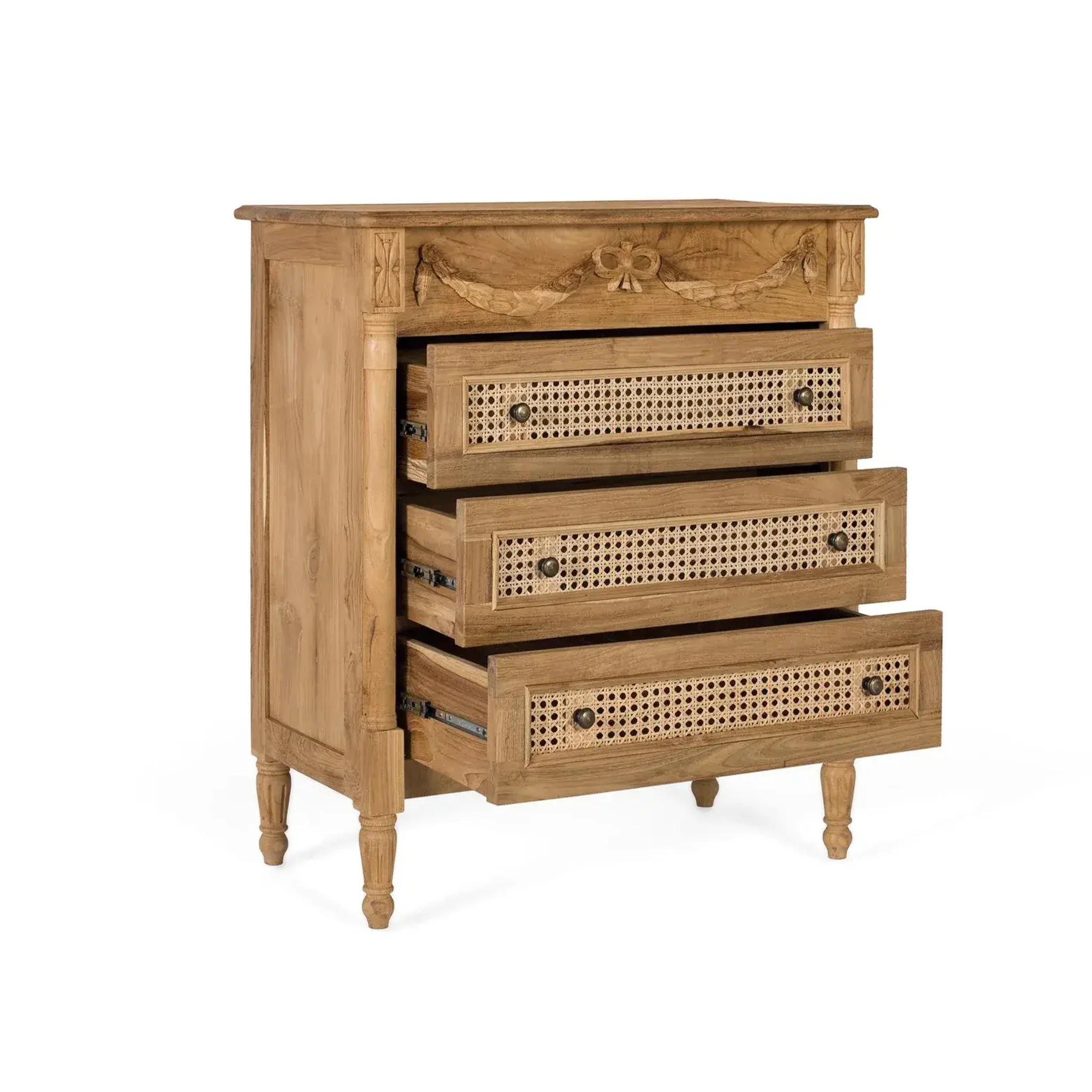 Voir la diapositive 2 : GINER Y COLOMER SL Commode en bois de teck 80 cm style rustique contemporain