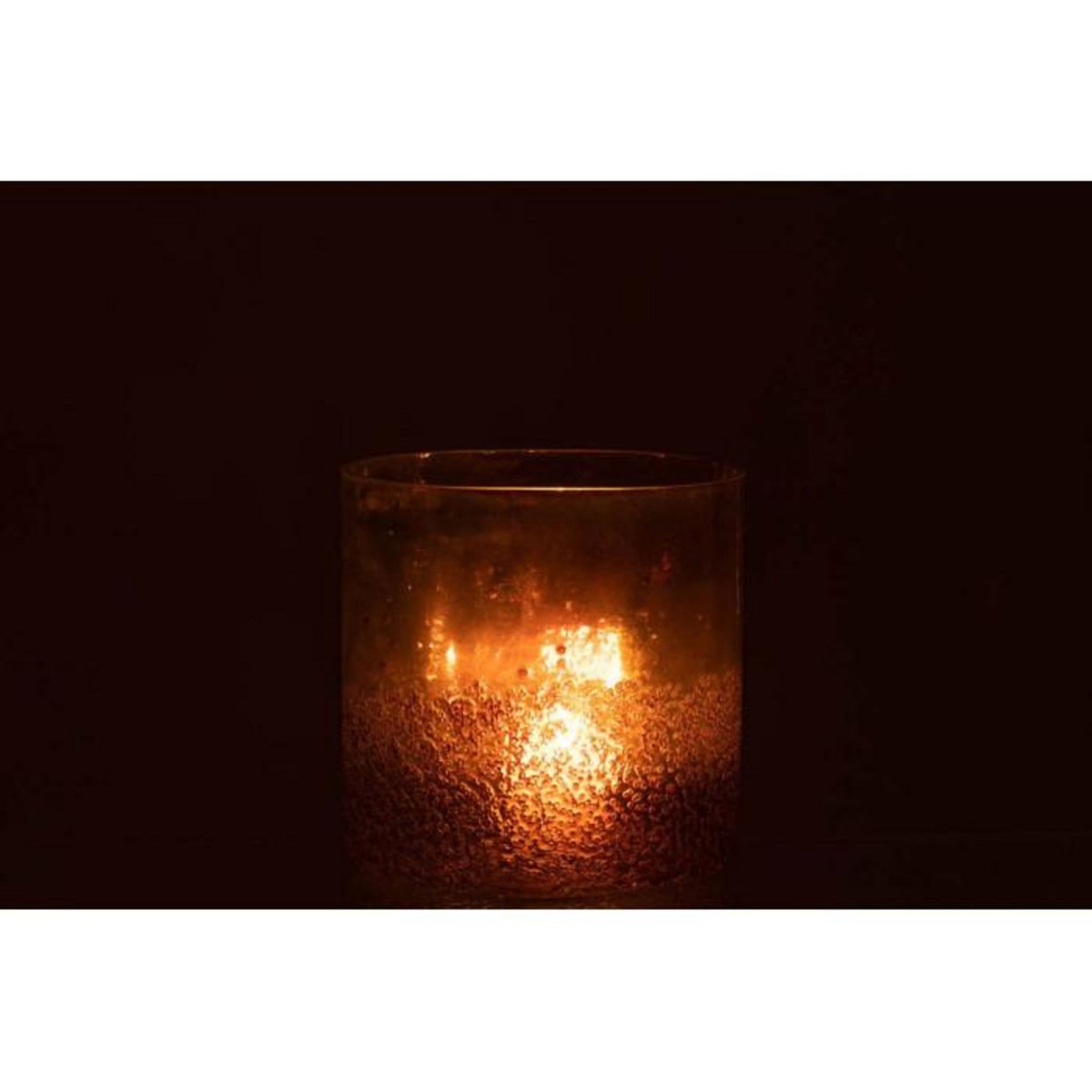 Paris Prix Photophore Déco en Verre  Ronny  27cm Marron