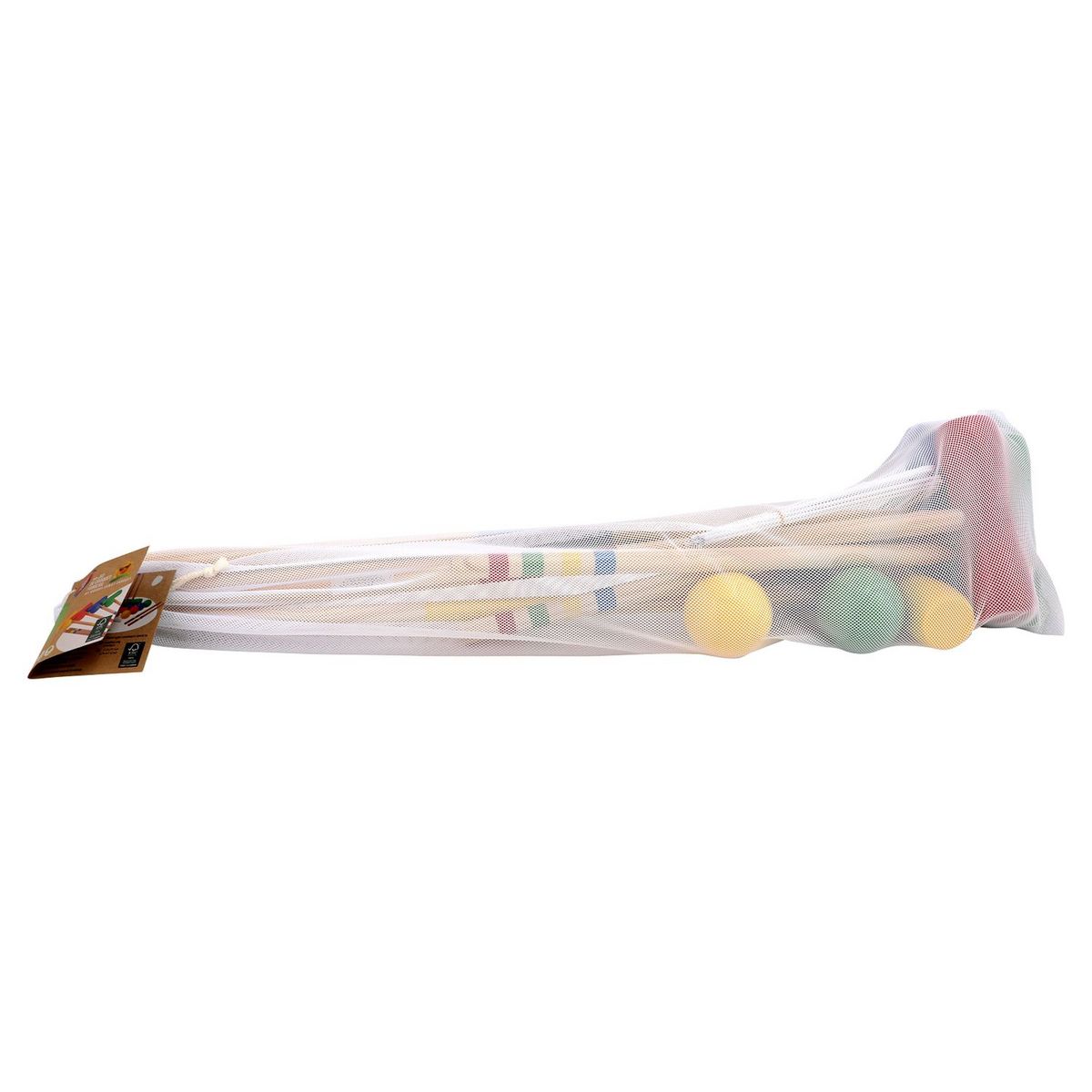 One Two Fun Jeu de croquet familial en bois 