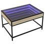 Voir la diapositive 3 : VIDAXL Table basse avec LED infini chene sonoma 70x50x41 cm