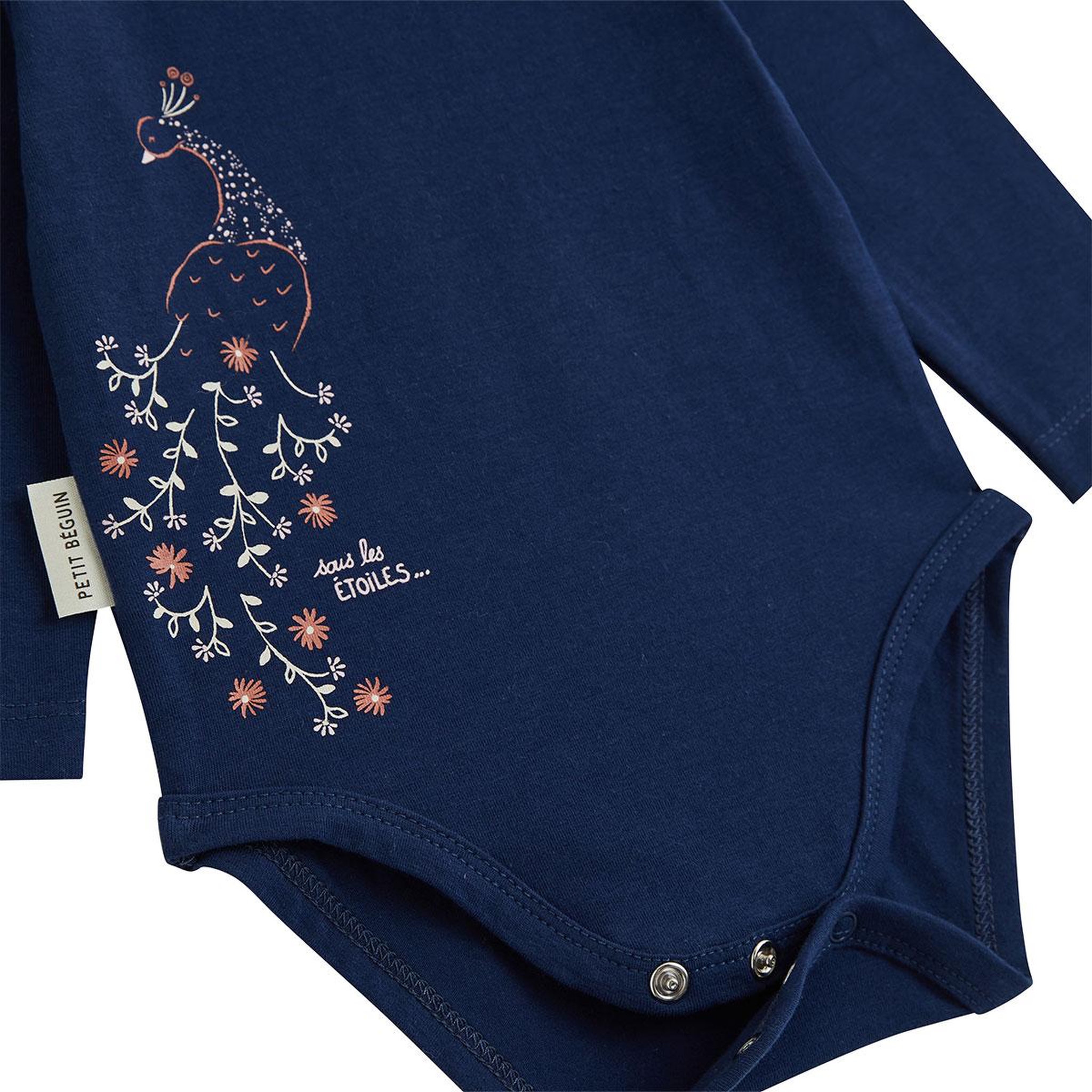 Voir la diapositive 4 : PETIT BEGUIN Lot de 2 bodies bébé manches longues ollie