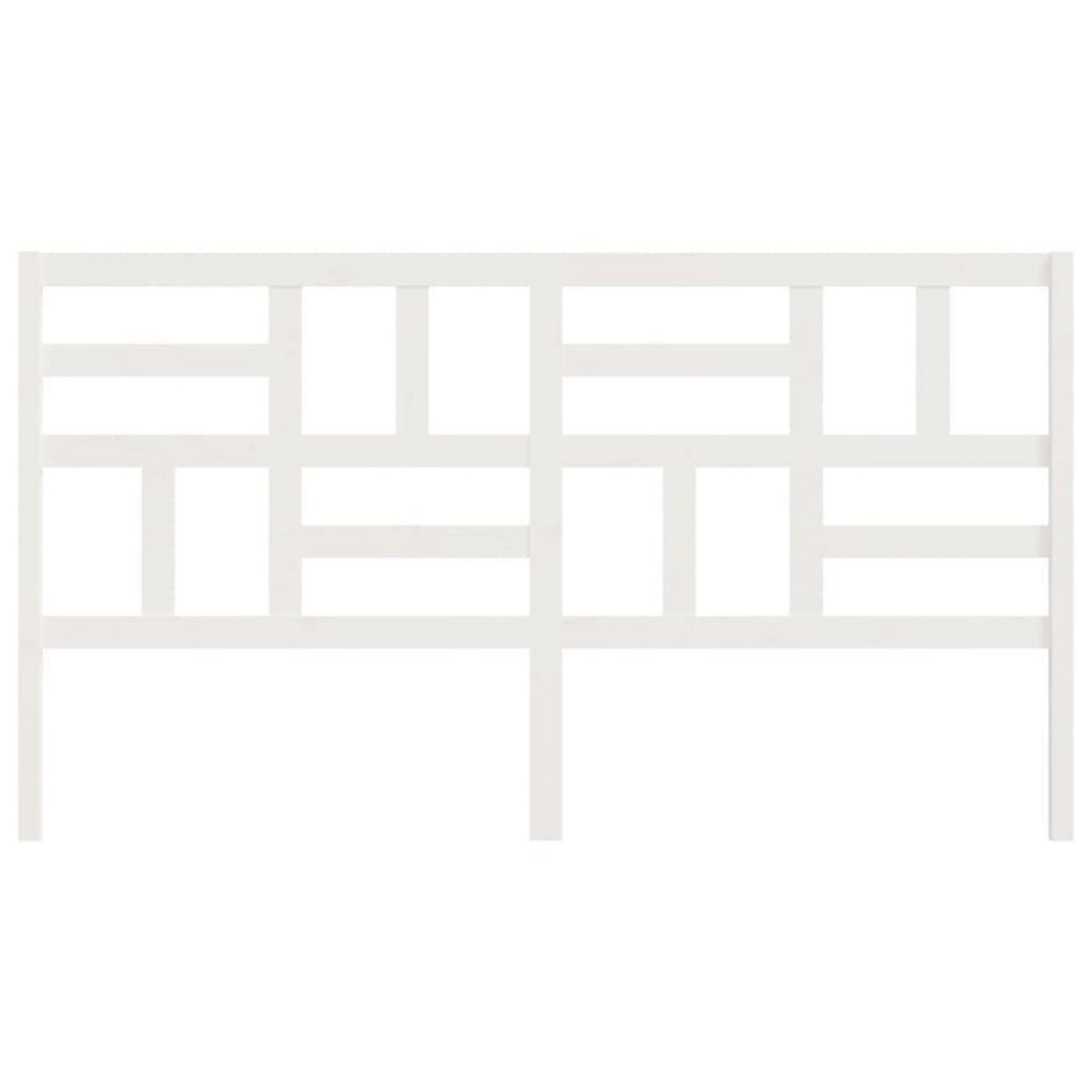 VIDAXL Tete de lit Blanc 206x4x104 cm Bois massif de pin