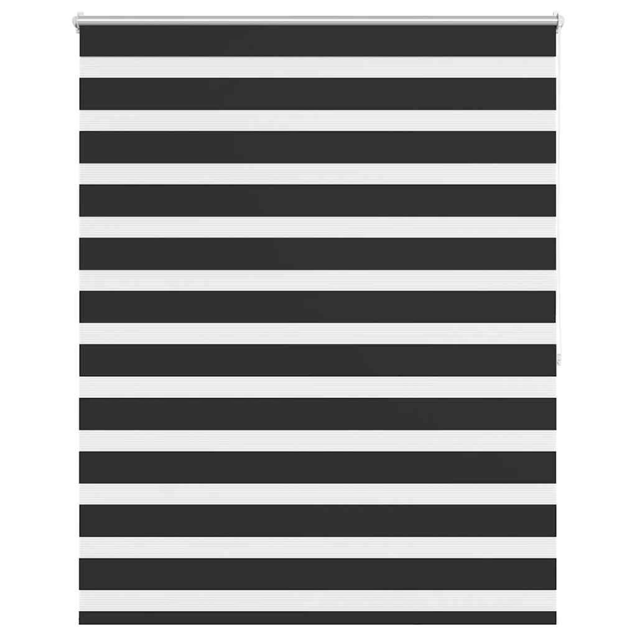 VIDAXL Store venitien zebre 140,9 x 175 cm, largeur du tissu 136,7 cm, noir