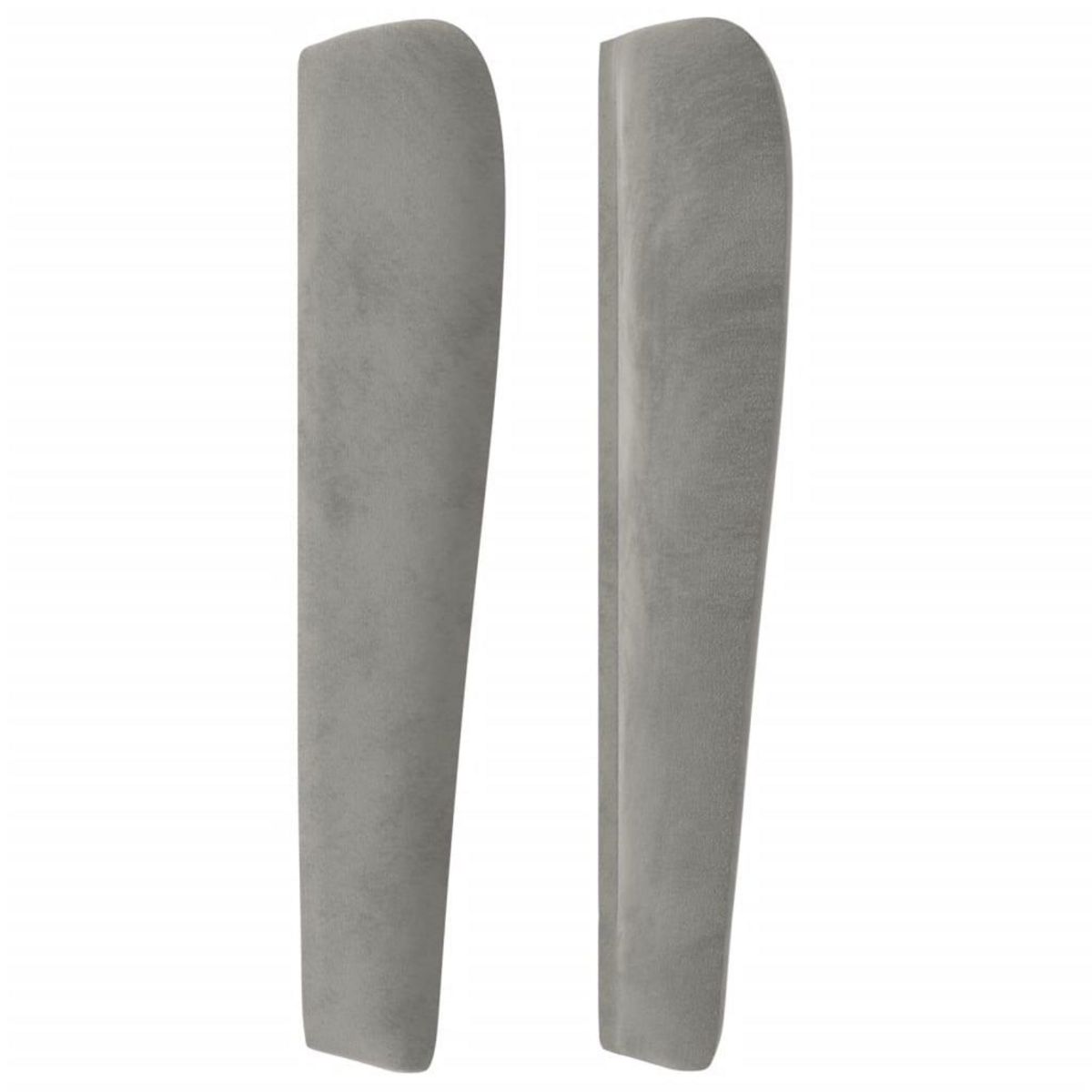 VIDAXL Tete de lit avec oreilles Gris clair 103x23x118/128 cm Velours