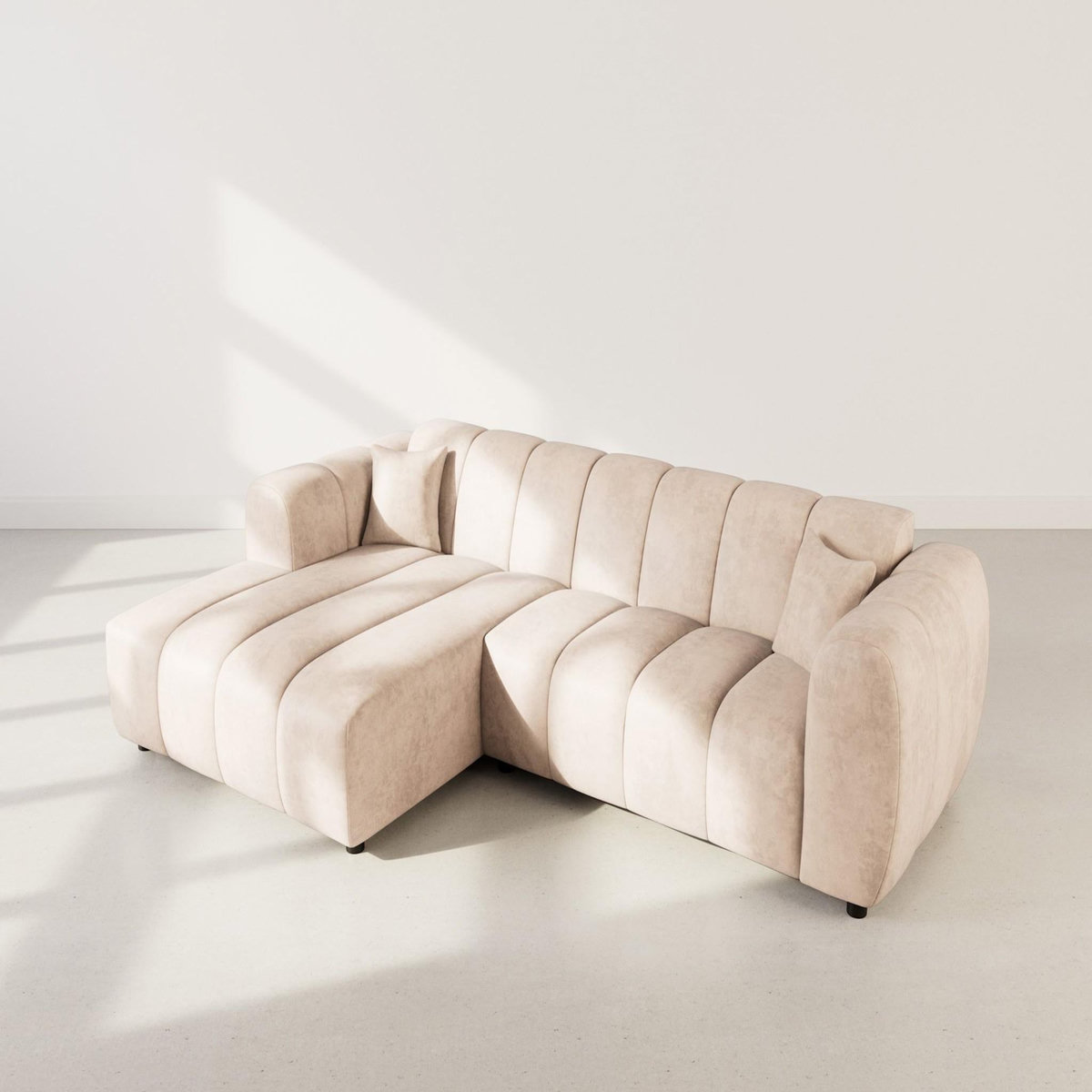 LISA DESIGN Curtis - canapé d'angle gauche 4 places en simili