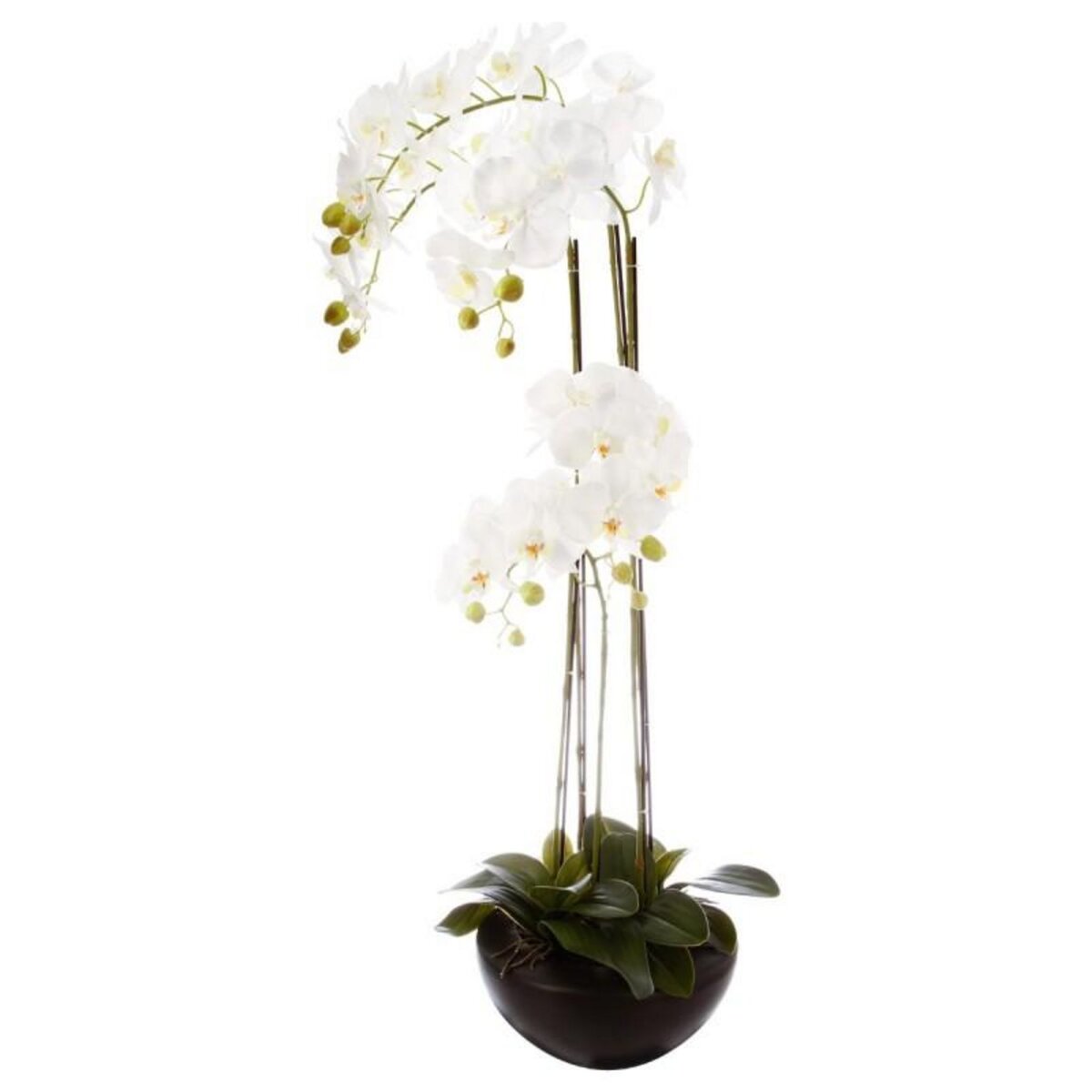  Plante Artificielle  Orchidée  115cm Blanc