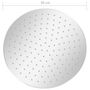 Voir la diapositive 6 : VIDAXL Pomme de douche pluie Acier inoxydable 304 30 cm Ronde