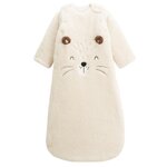 Petit Béguin Gigoteuse d'hiver en sherpa avec manches amovibles Cracotte. Coloris disponibles : Beige