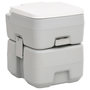 Voir la diapositive 1 : VIDAXL Toilette de camping portable gris et blanc 20+10 L PEHD