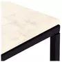 VIDAXL Table basse Blanc 60x60x35 cm Pierre veritable texture marbre