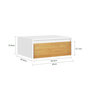 Voir la diapositive 3 : SOBUY Chevet Mural avec Tiroir Blanc 40x29x15cm FBT174-E-WN