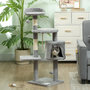 Voir la diapositive 2 : PAWHUT Arbre à chats multi-équipements griffoirs grattoirs plateformes niche corde jouets 40L x 40l x 114H cm gris