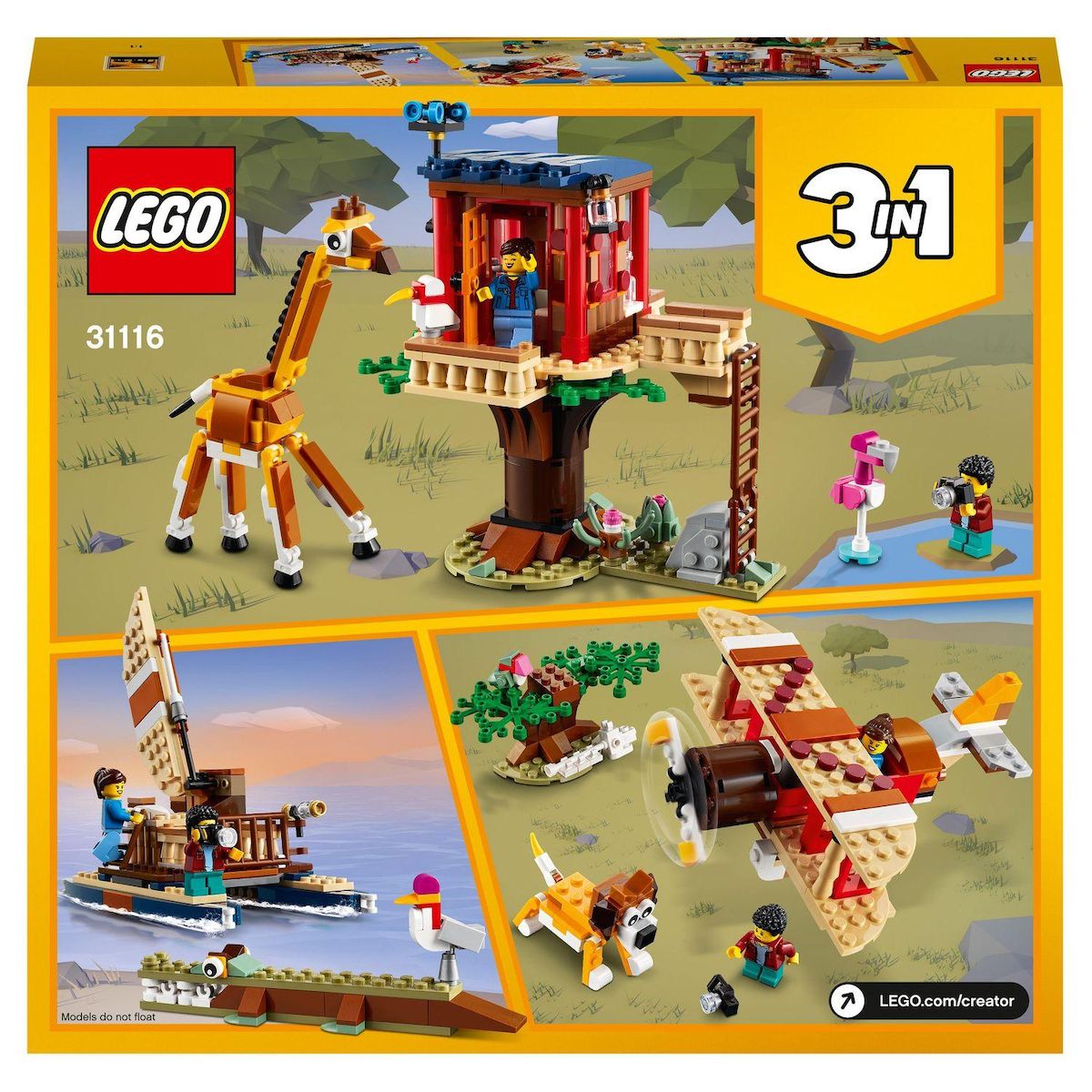 LEGO Creator 31116 La cabane dans l'arbre du safari 3 en 1