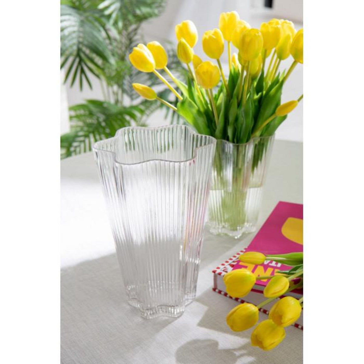 Paris Prix Vase Design en Verre  Clara  20cm Transparent