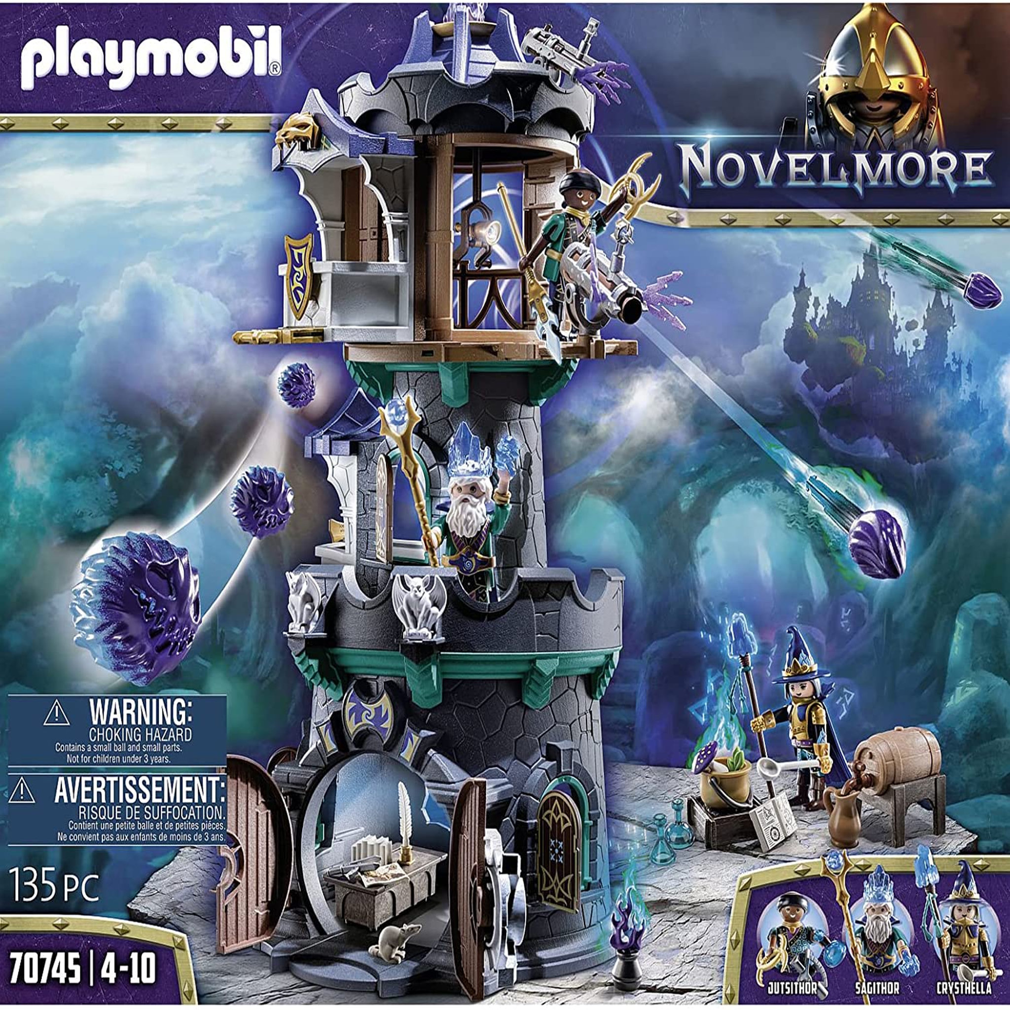 Voir la diapositive 2 : PLAYMOBIL 70745 Novelmore Violet Vale - Tour des magiciens