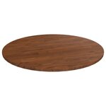 VIDAXL Dessus de table rond Marron fonce Ø60x1,5cm Chene massif traite