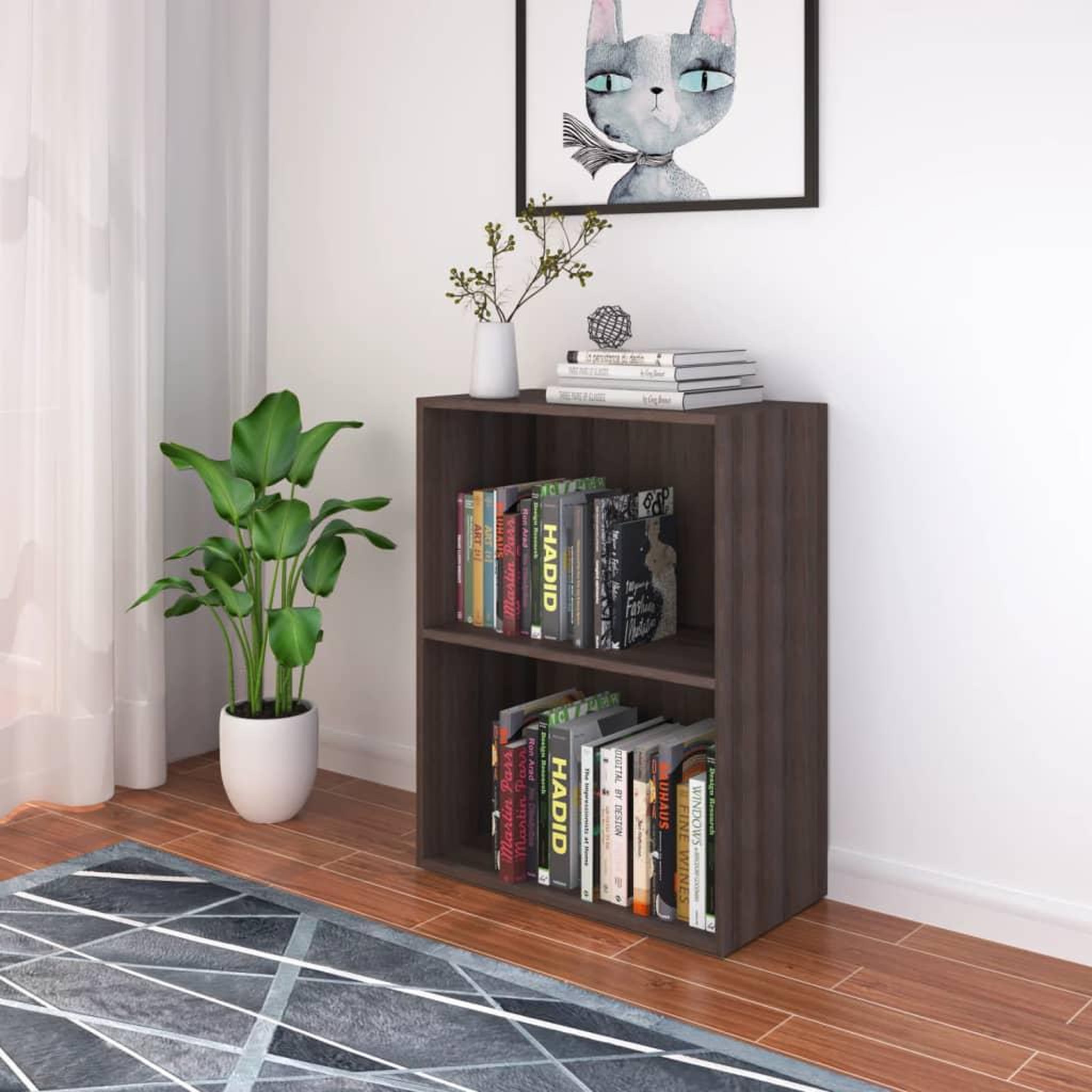 Voir la diapositive 1 : VIDAXL Bibliotheque bois d'ingenierie 60x31x78 cm Chene sonoma gris