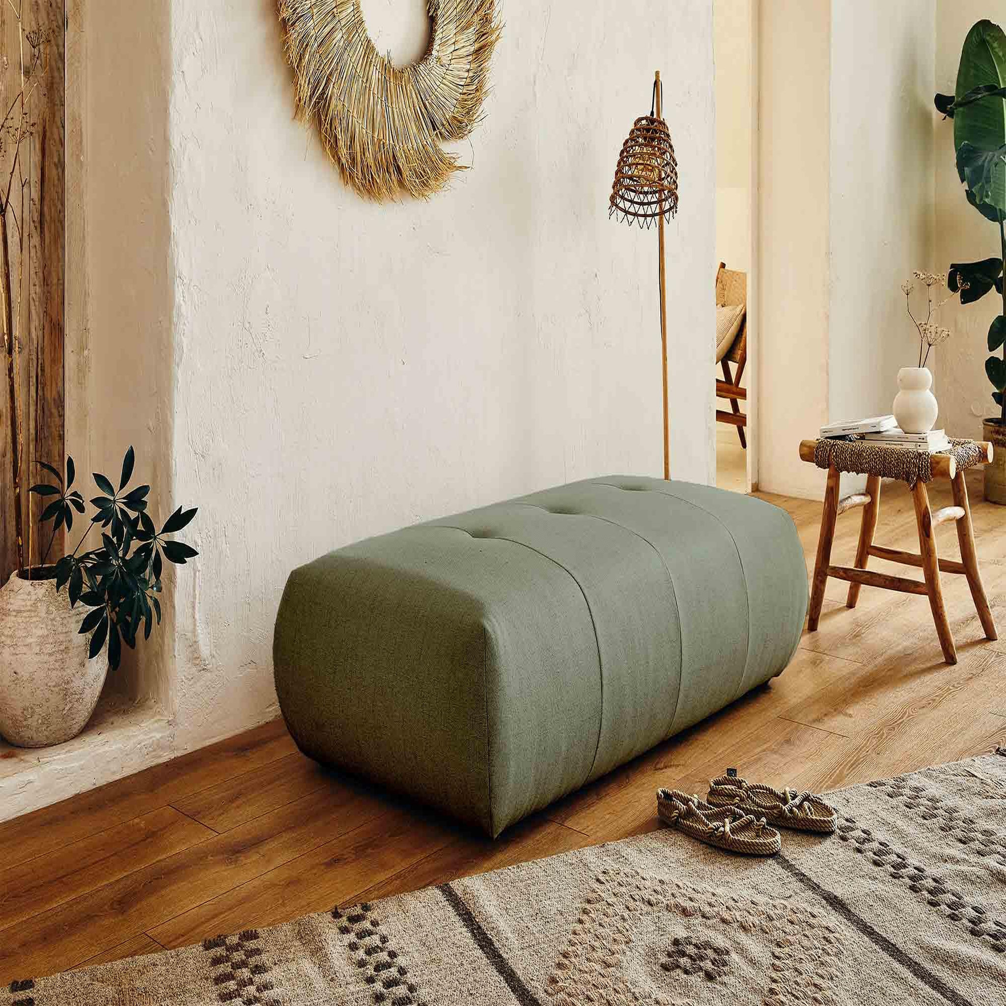 Voir la diapositive 2 : LISA DESIGN Onyx - pouf modulable - en tissu