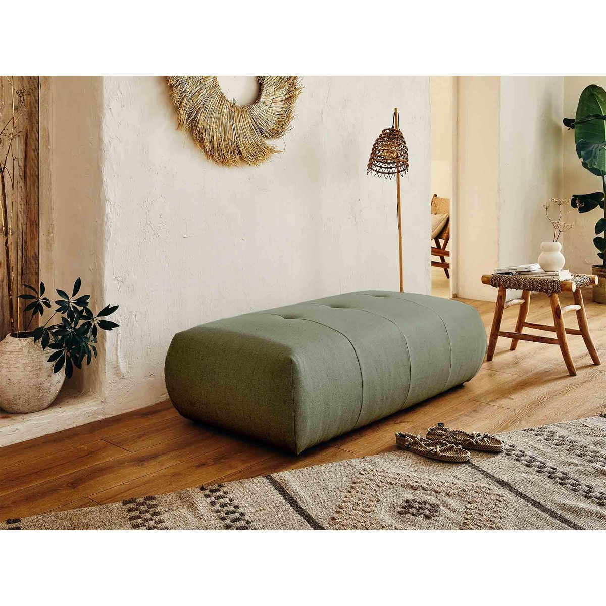 LISA DESIGN Onyx - pouf modulable - en tissu