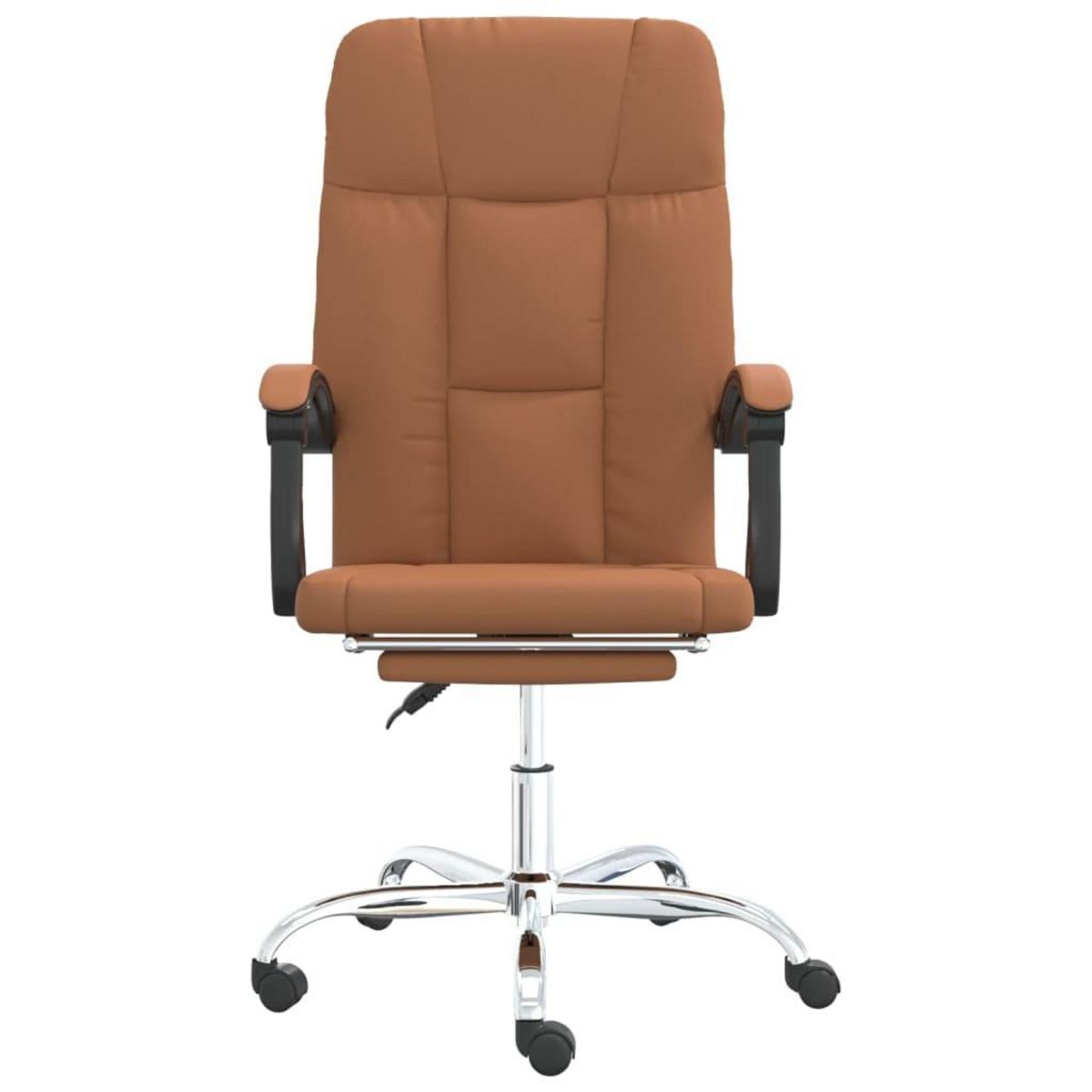 VIDAXL Fauteuil inclinable de bureau Marron Similicuir