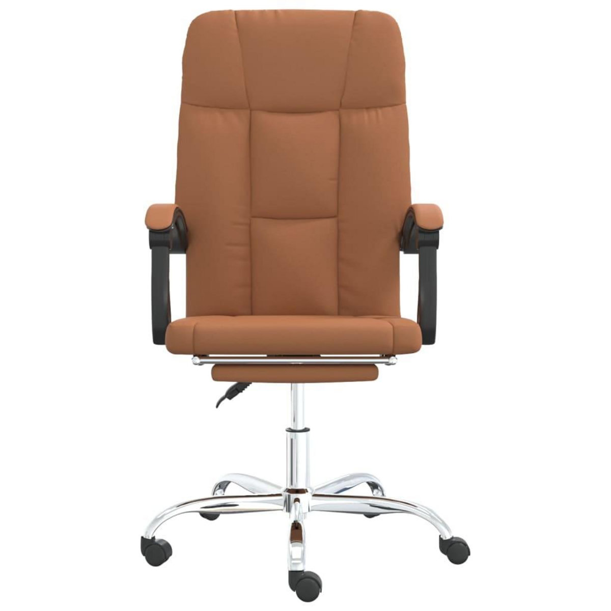 VIDAXL Fauteuil inclinable de bureau Marron Similicuir