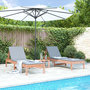 Voir la diapositive 1 : VIDAXL Chaises longues lot de 2 199,5x60x74 cm bois massif de douglas