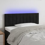 VIDAXL Tete de lit a LED Noir 90x5x78/88 cm Velours