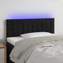 Voir la diapositive 1 : VIDAXL Tete de lit a LED Noir 90x5x78/88 cm Velours