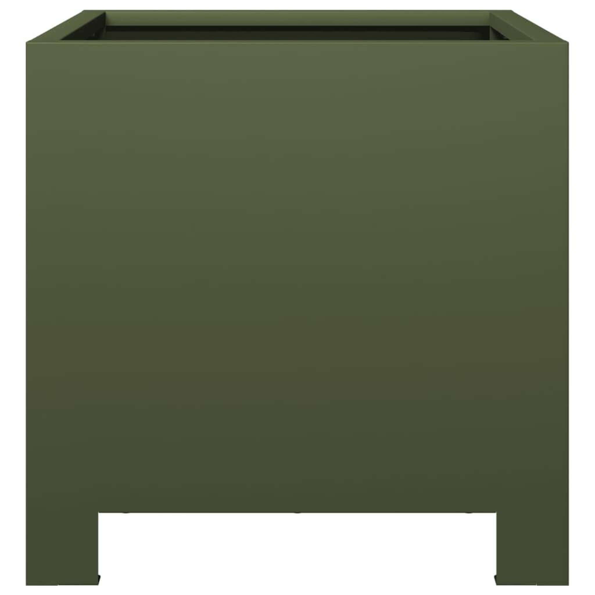 Voir la diapositive 4 : VIDAXL Jardiniere vert olive 30x30x30 cm acier