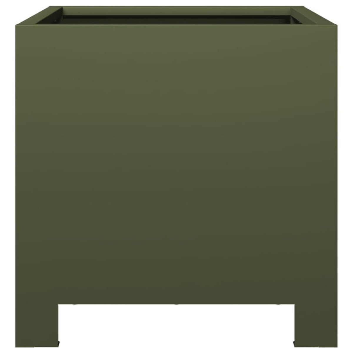 VIDAXL Jardiniere vert olive 30x30x30 cm acier