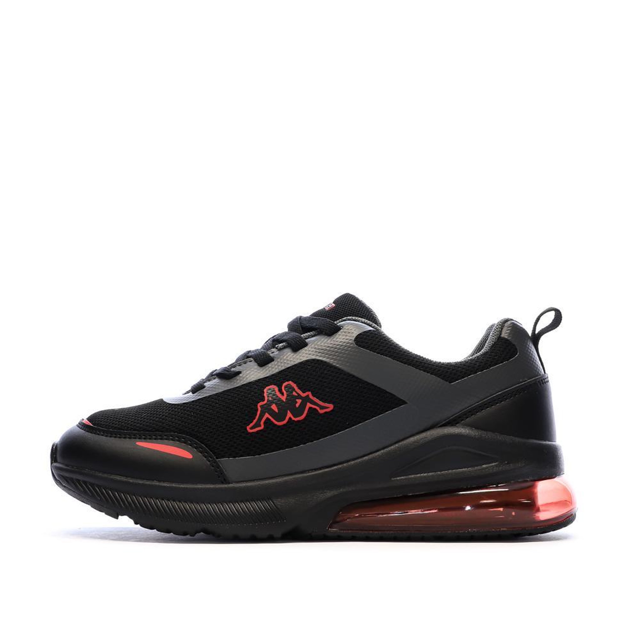 KAPPA Baskets Noir/Rouge Garçon Kappa Logo Pylos. Coloris disponibles : Noir