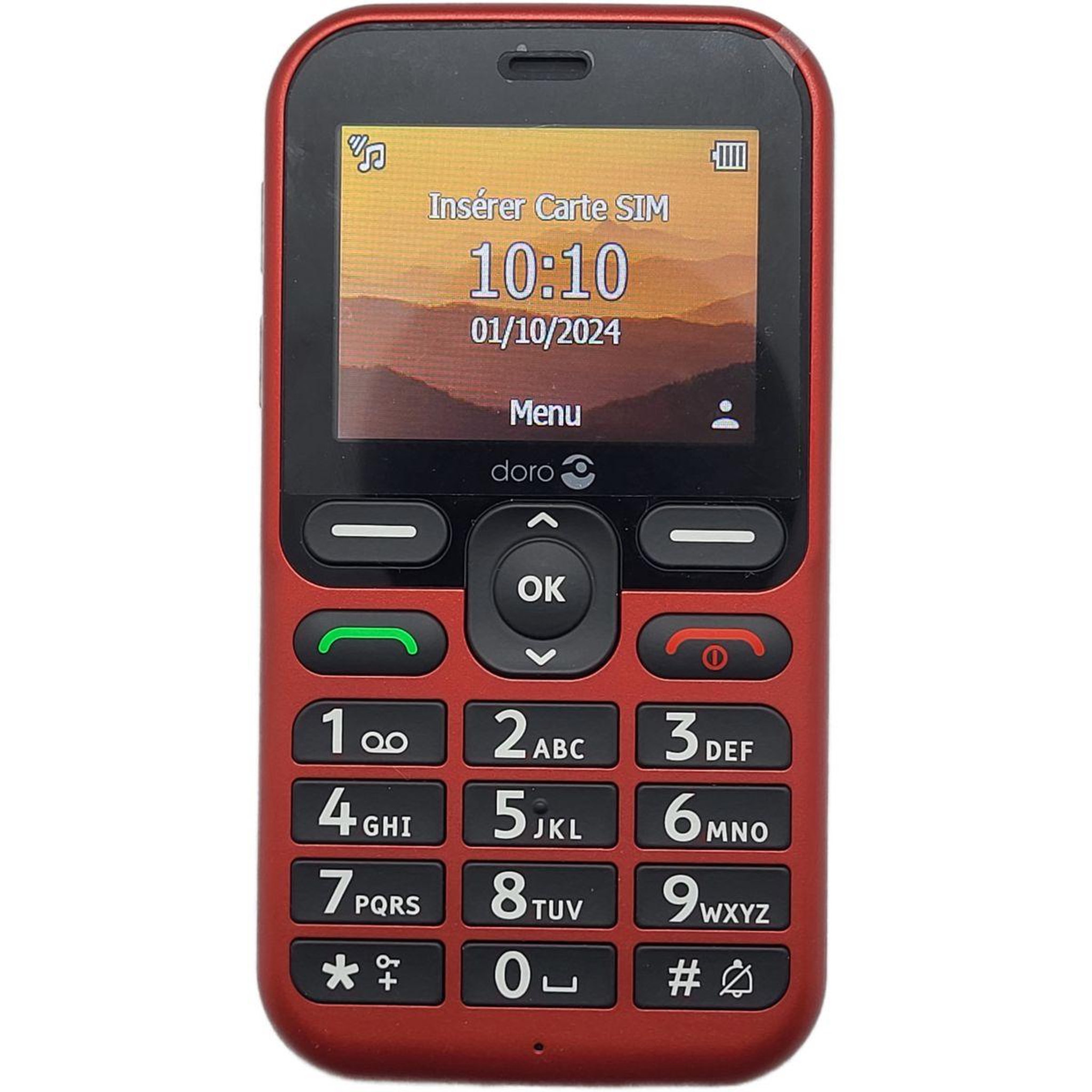 Voir la diapositive 2 : Doro Téléphone portable leva l10 rouge