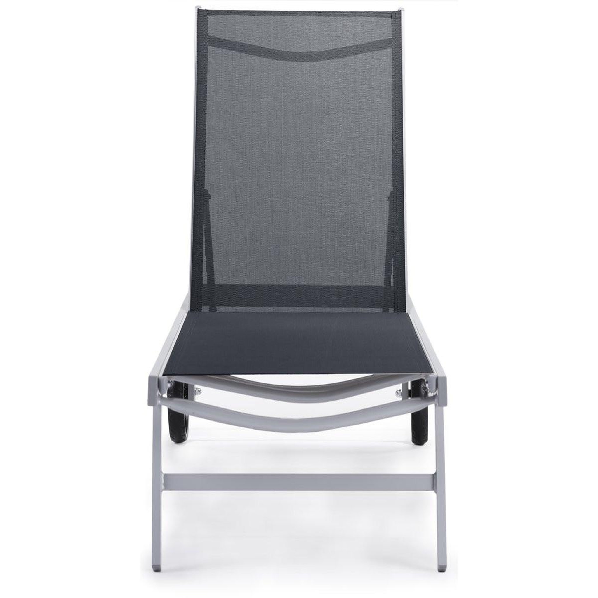 Voir la diapositive 4 : Habitat et Jardin Bain de soleil Alu / Textilene  Bella  avec roues - Gris