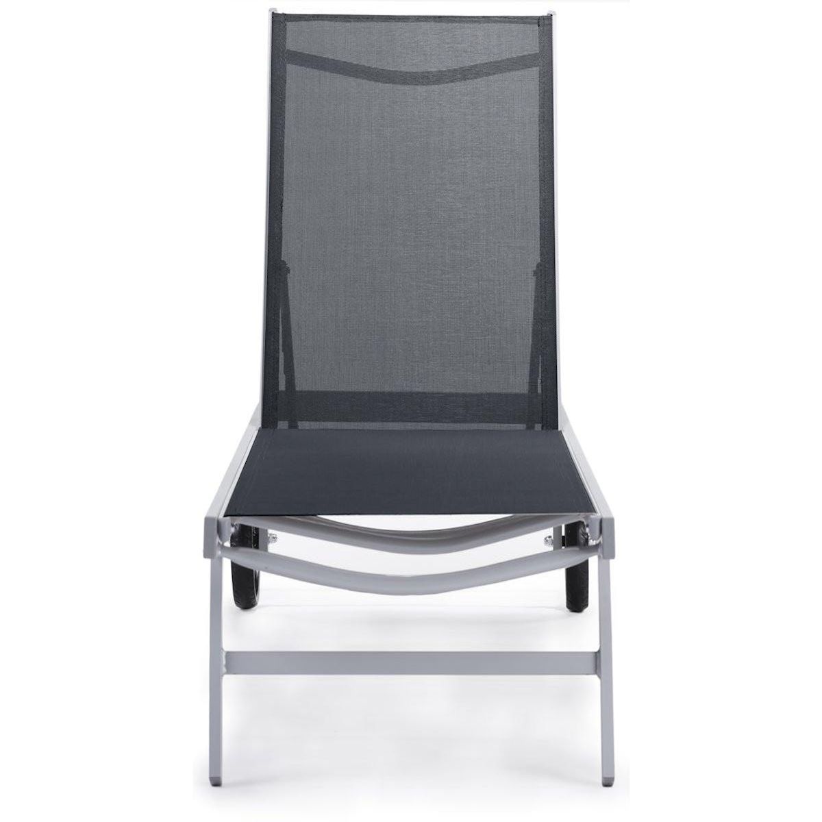 Habitat et Jardin Bain de soleil Alu / Textilene  Bella  avec roues - Gris