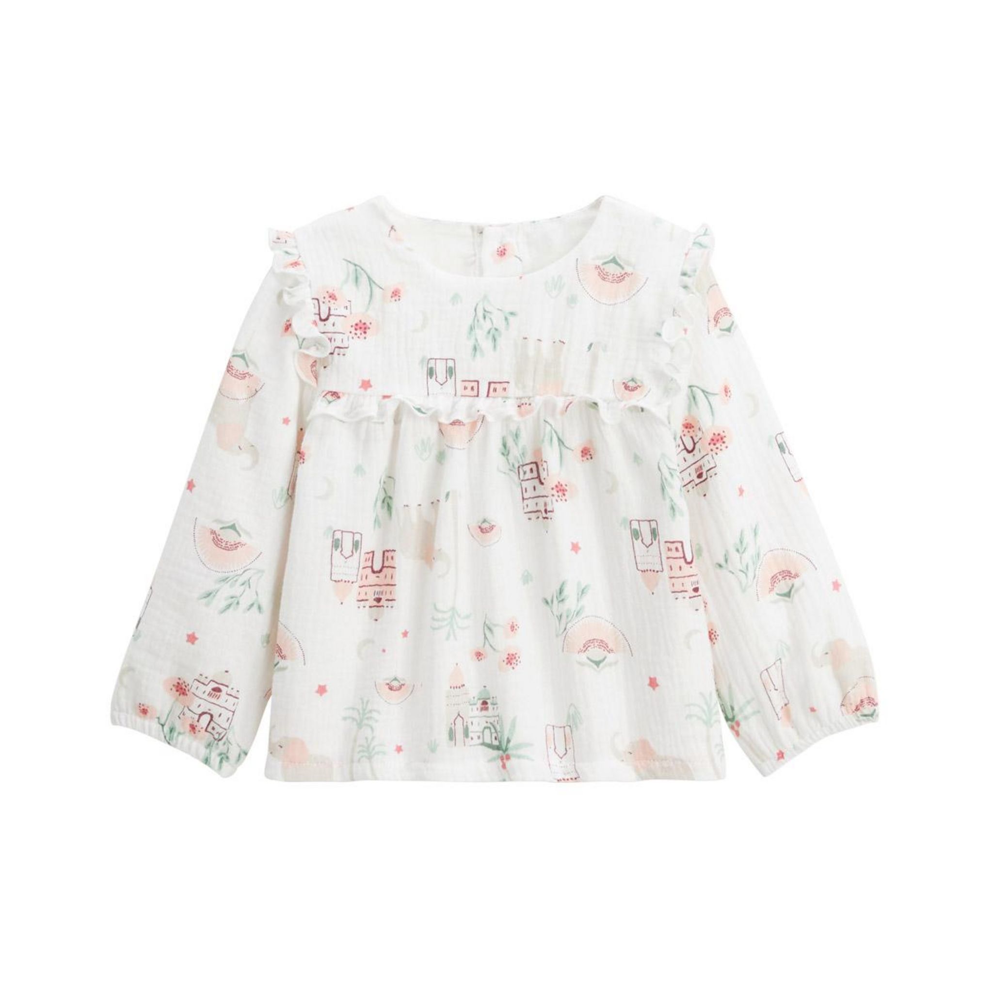 Petit Béguin - Blouse Enfant Fille Gaze De Coton Calipso