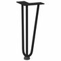 Voir la diapositive 4 : VIDAXL Pieds de table en forme d'epingle a cheveux 4 pcs noir 30 cm