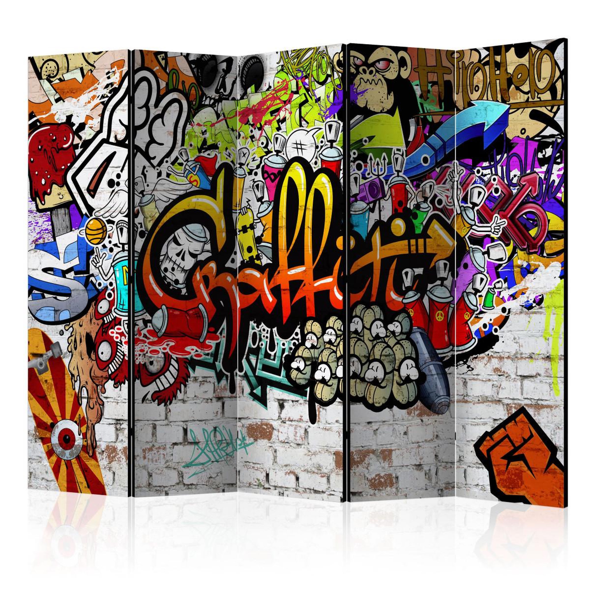 Paris Prix Paravent 5 volets  colourful style  172x225cm