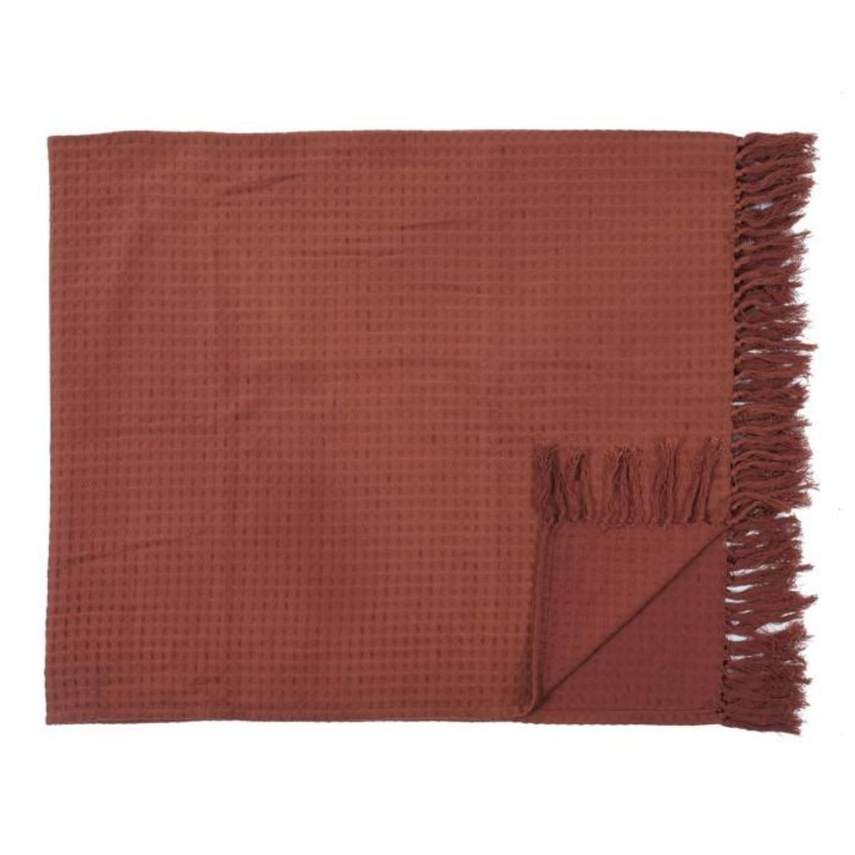 Paris Prix Jeté de Canapé  Gaufré  170x250cm Terracotta