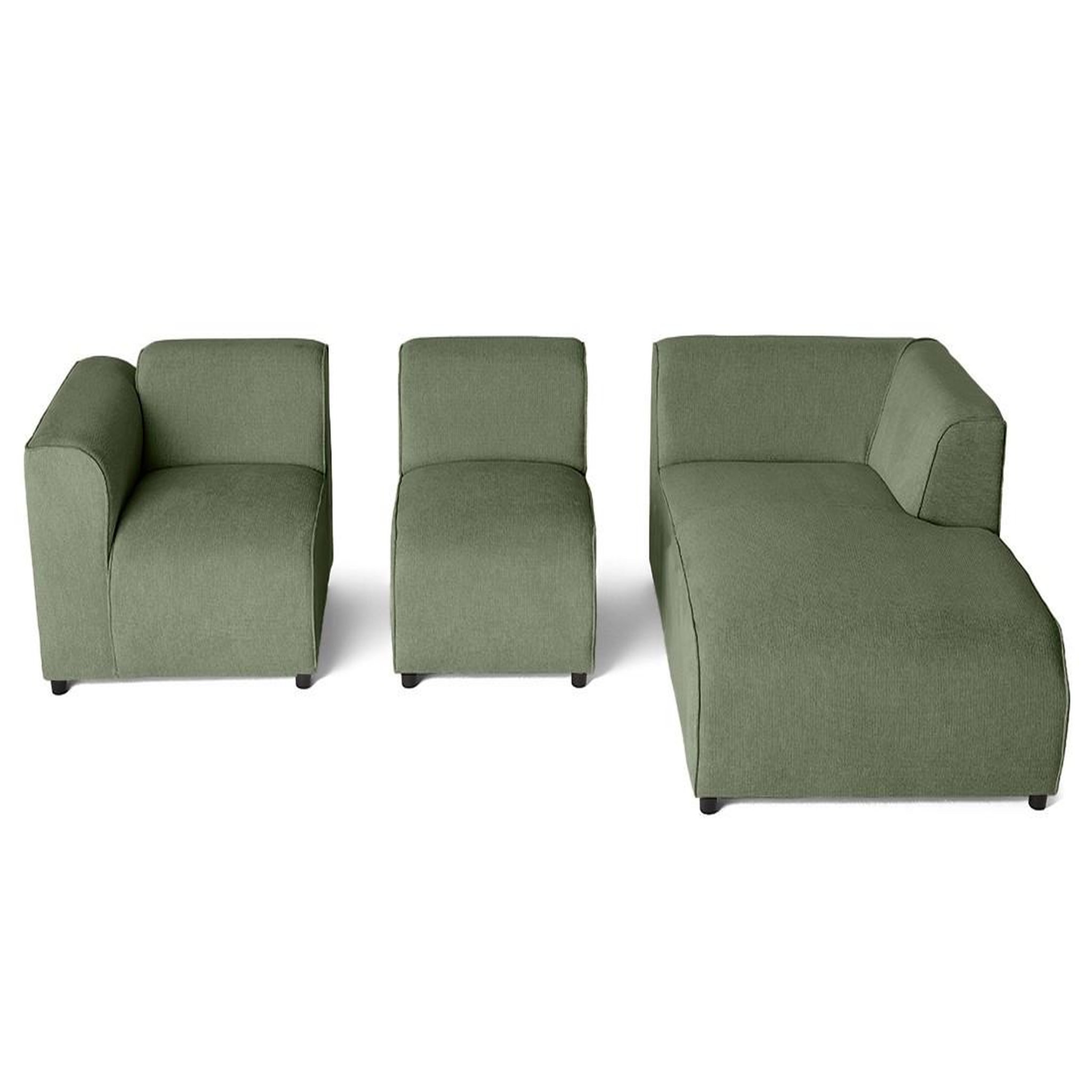 Voir la diapositive 3 : LISA DESIGN Suaro - canapé modulable d'angle droit 4 places en tissu texturé