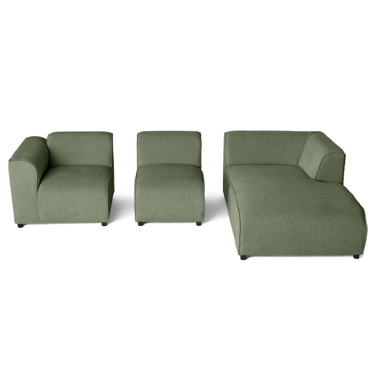 LISA DESIGN Suaro - canapé modulable d'angle droit 4 places en tissu texturé