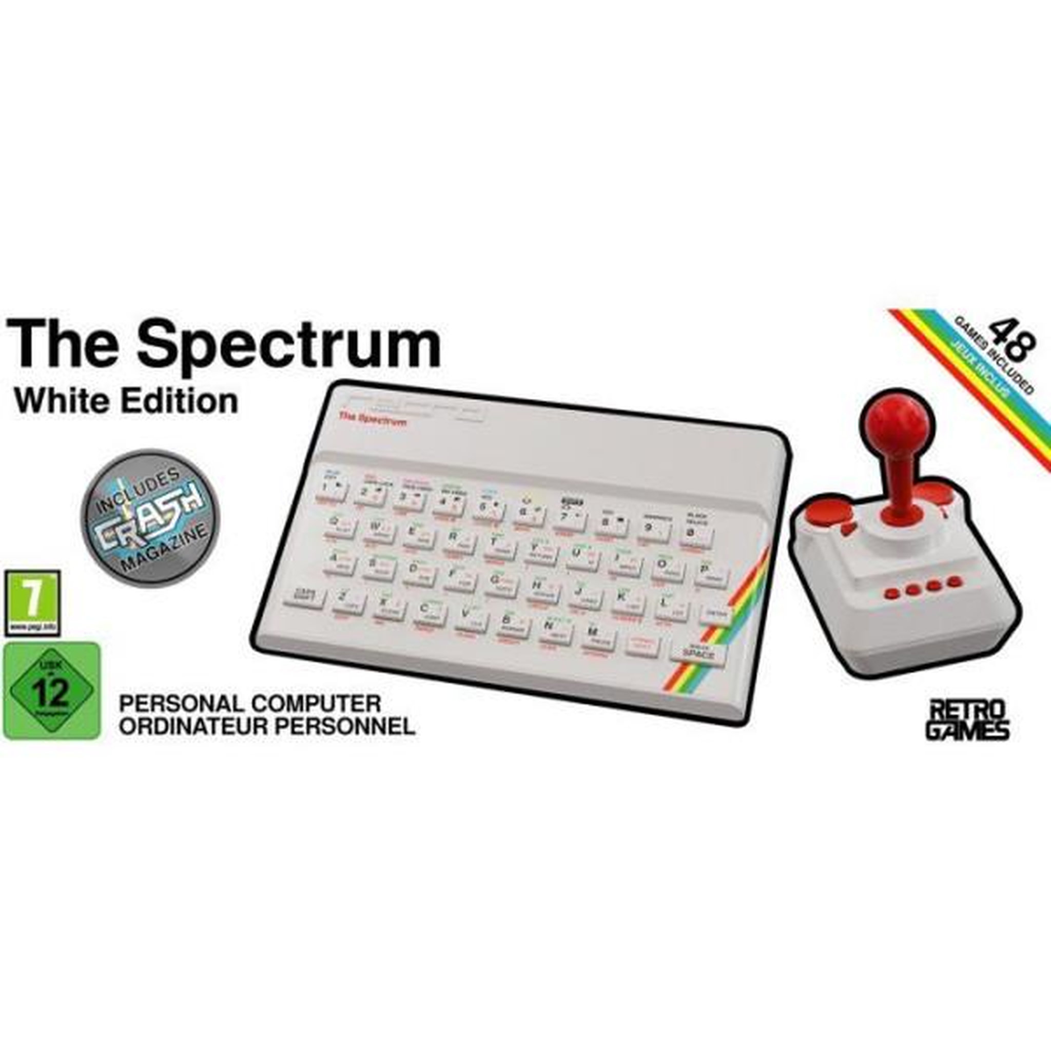 PLAION Console rétro - THE SPECTRUM - White Edition - Blanc