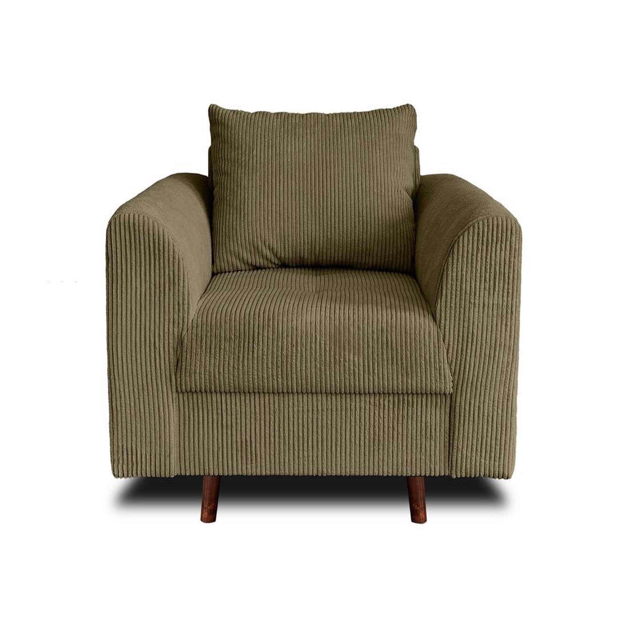 BEST MOBILIER Rune - fauteuil - en velours côtelé. Coloris disponibles : Beige, Vert, Orange, Gris, Noir, Bleu