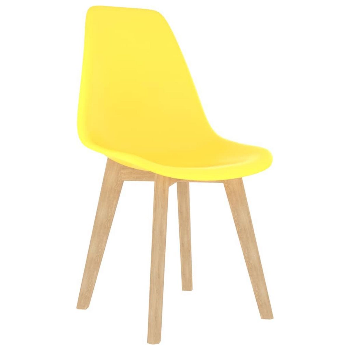 VIDAXL Chaises a manger lot de 6 jaune plastique